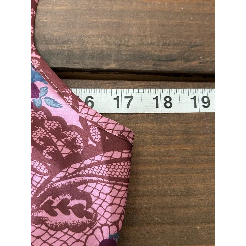 Free People Intimately Free People Printed Right This Way Satin Dress Medium‎